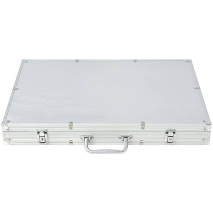 Pokerset met 1000 laser chips aluminium