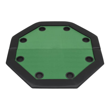 Pokertafel voor 8 spelers achthoekig 2-voudig inklapbaar groen