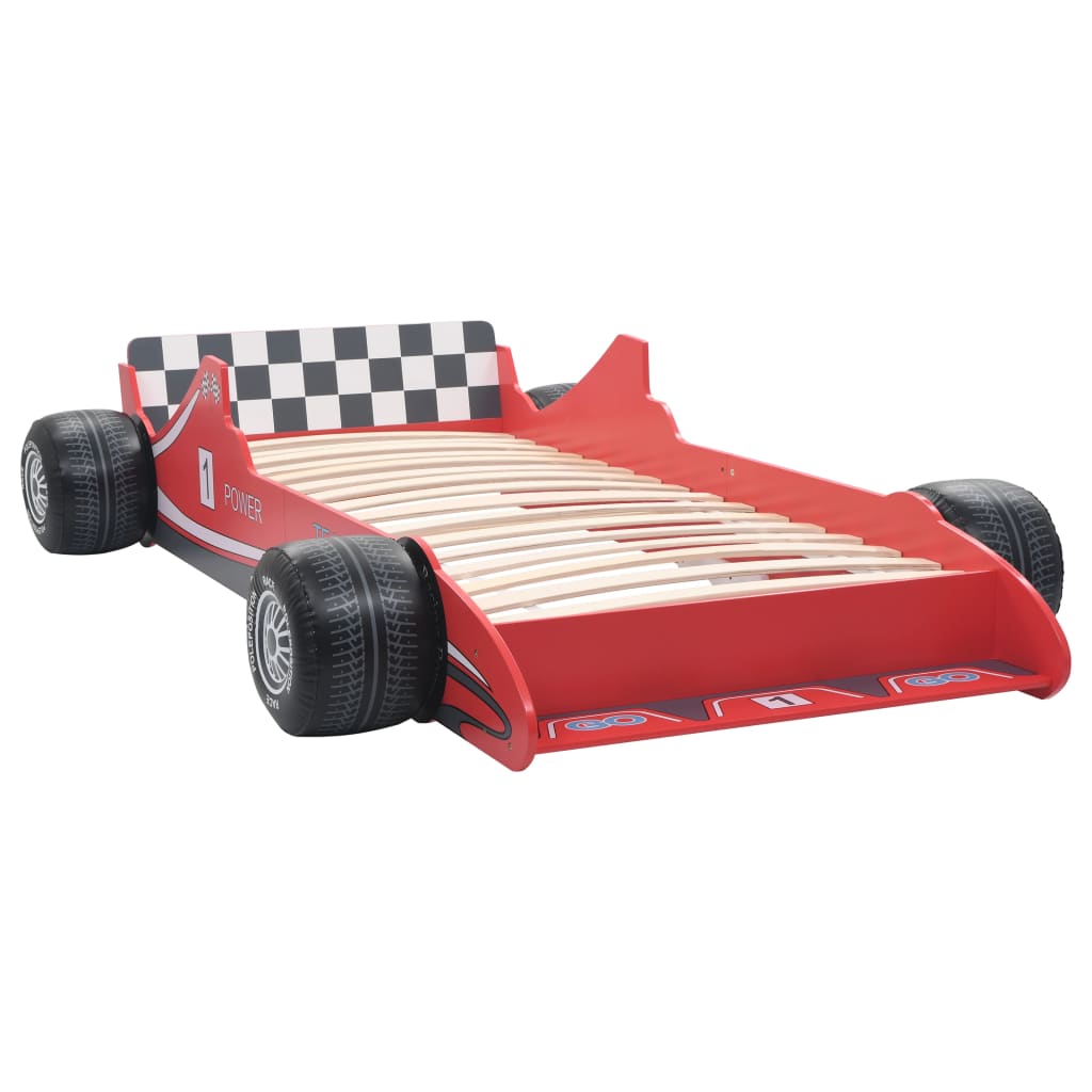Kinderbed raceauto rood 90x200 cm