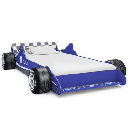 Kinderbed raceauto blauw 90x200 cm