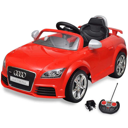 Kinderauto elektrisch met afstandsbediening Audi TT RS rood