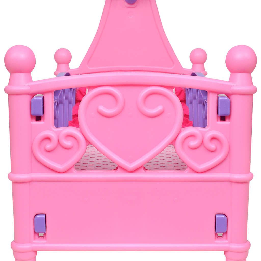 Poppenbed voor kinderen kinderkamer roze + paars
