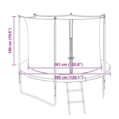 Veiligheidsnet voor 3,05 m ronde trampoline