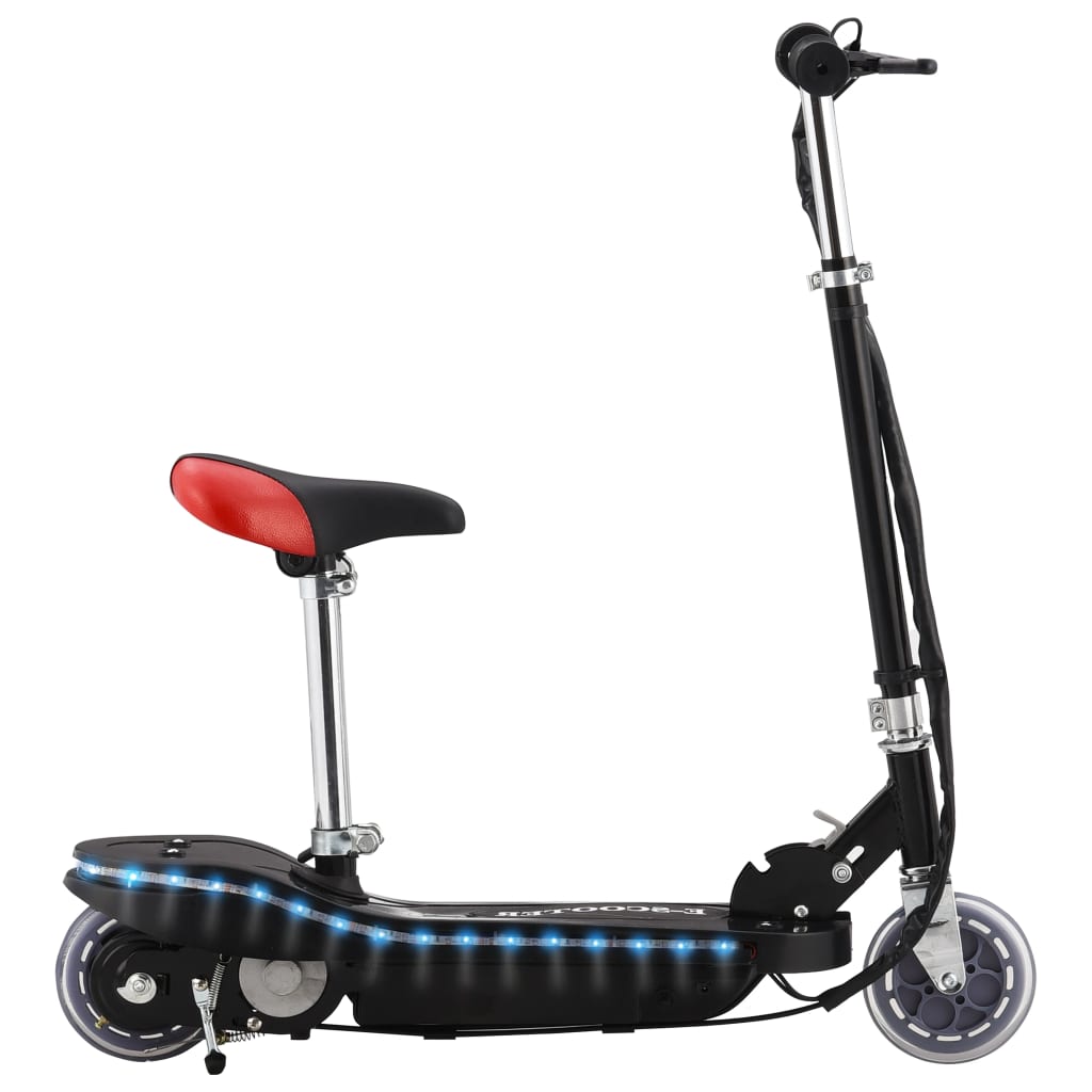 Kinderstep met zadel en LED 120 W zwart