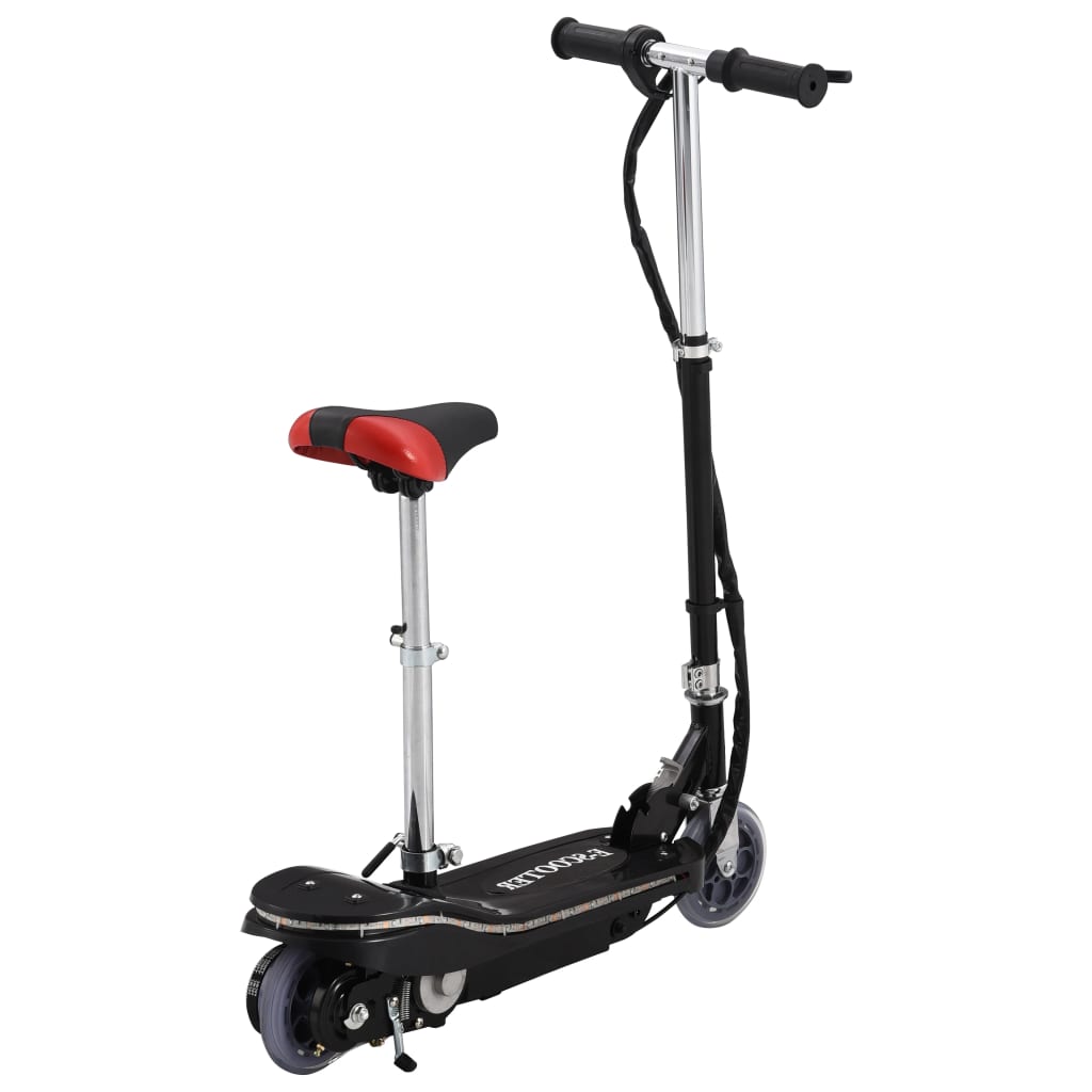 Kinderstep met zadel en LED 120 W zwart