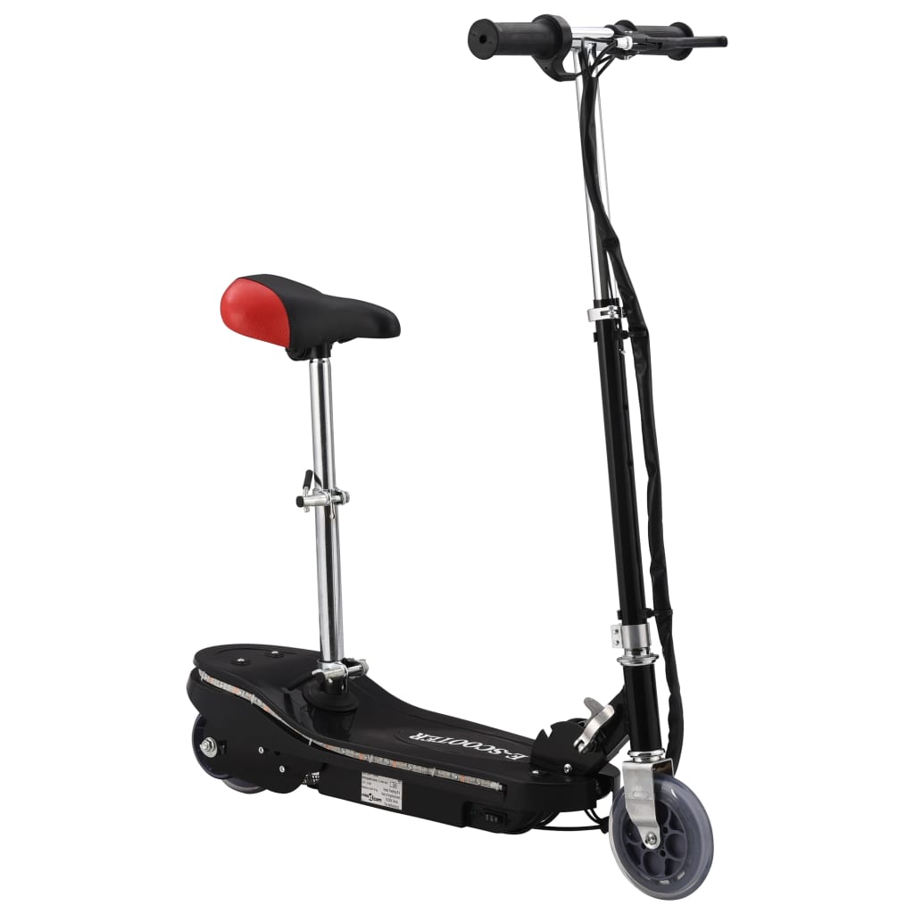Kinderstep met zadel en LED 120 W zwart