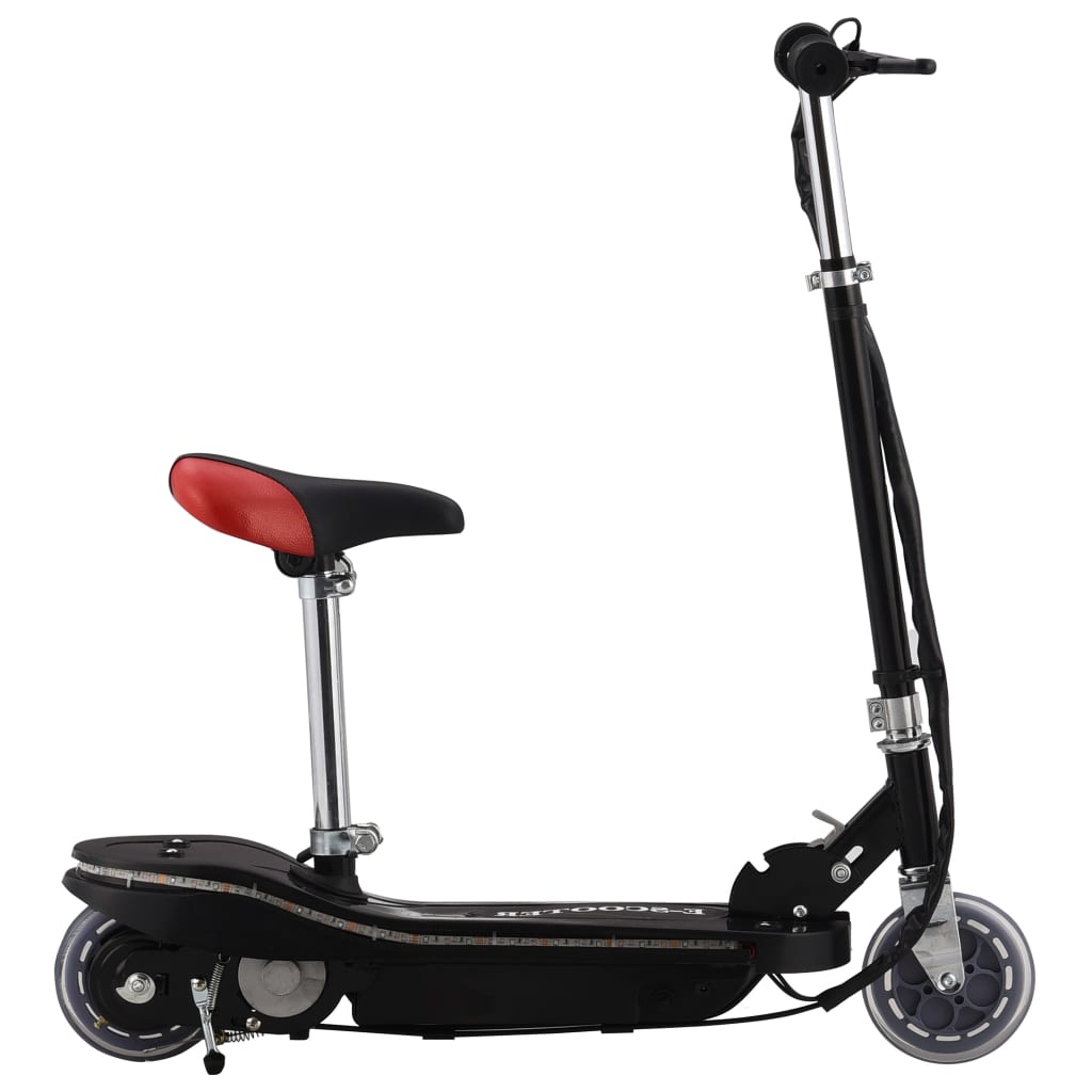 Kinderstep met zadel en LED 120 W zwart