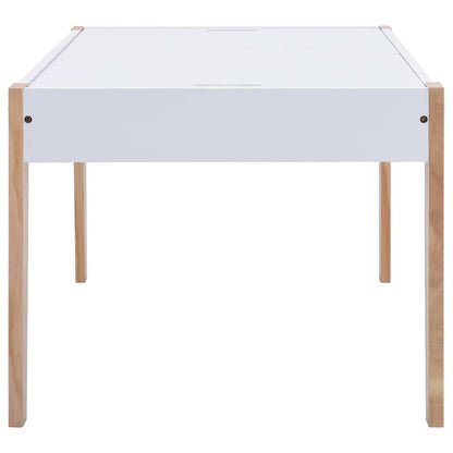 3-delige Kindertafel- en stoelenset krijtbord zwart en wit