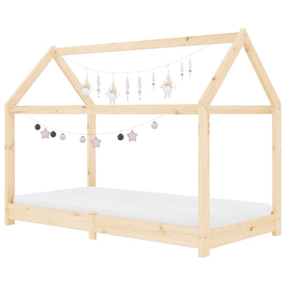 Kinderbedframe massief grenenhout 80x160 cm