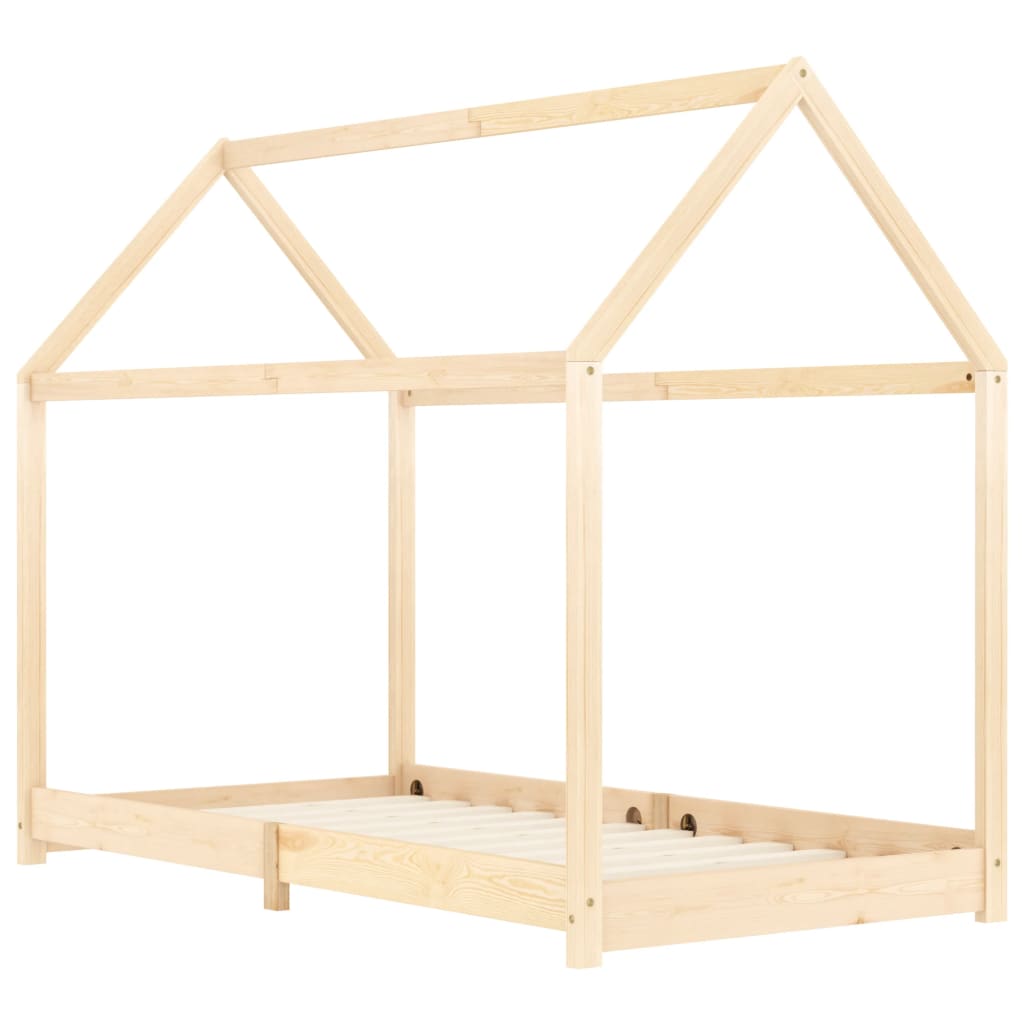 Kinderbedframe massief grenenhout 90x200 cm