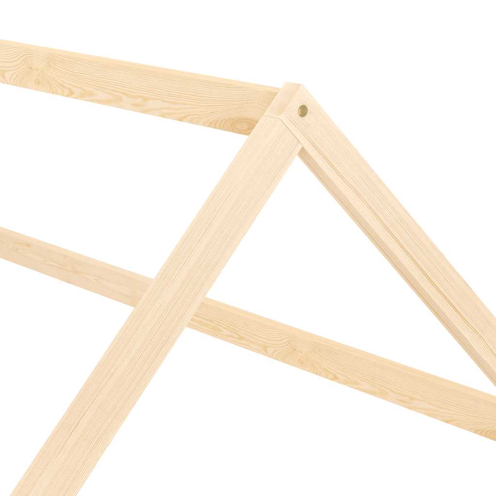 Kinderbedframe massief grenenhout 90x200 cm