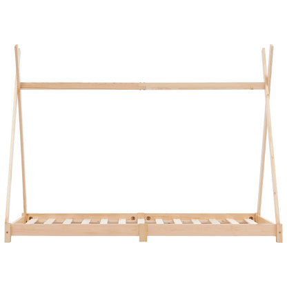 Kinderbedframe massief grenenhout 80x160 cm