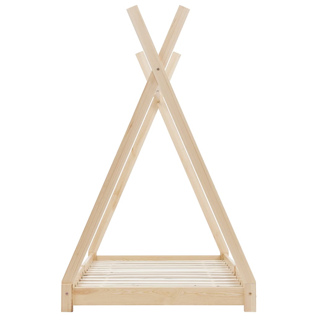 Kinderbedframe massief grenenhout 80x160 cm