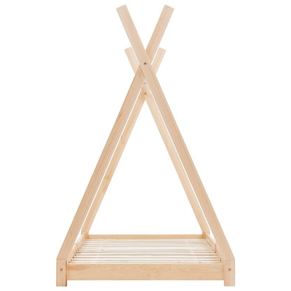 Kinderbedframe massief grenenhout 80x160 cm