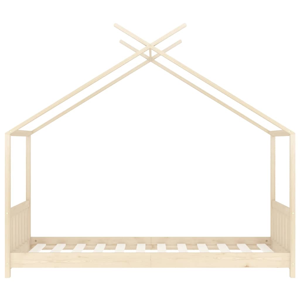 Kinderbedframe massief grenenhout 70x140 cm
