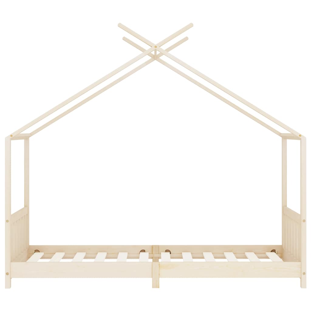 Kinderbedframe massief grenenhout 90x200 cm