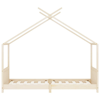 Kinderbedframe massief grenenhout 90x200 cm