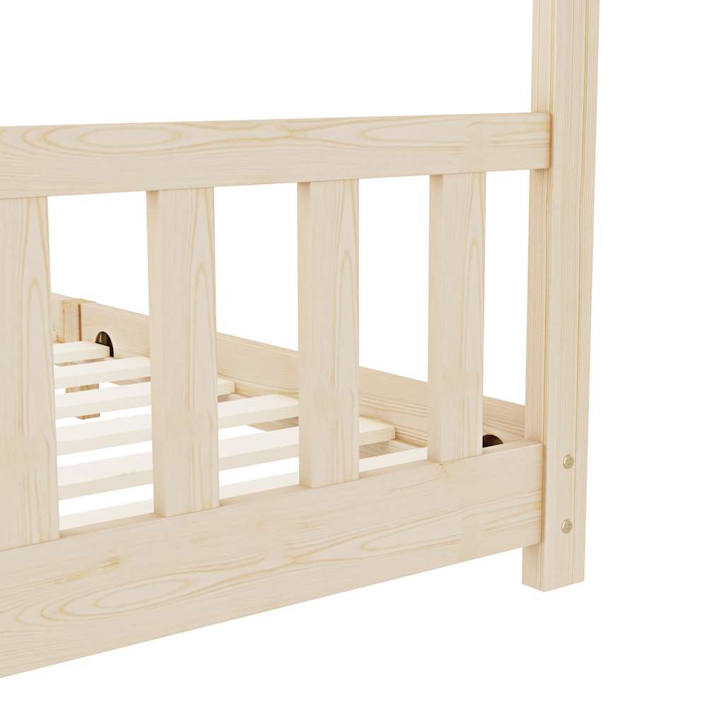 Kinderbedframe massief grenenhout 90x200 cm