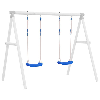 Schommelzitjes 2 st met touwen 37x15 cm polyetheen blauw