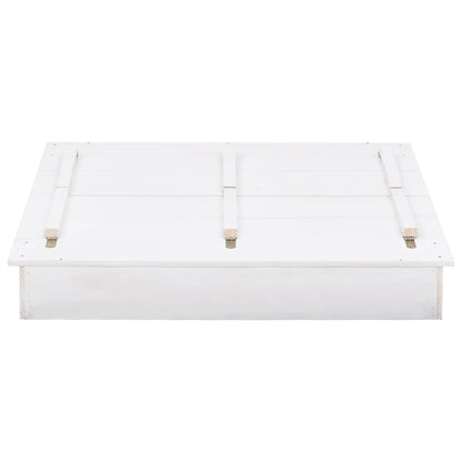 Zandbak 95x90x15 cm vurenhout wit