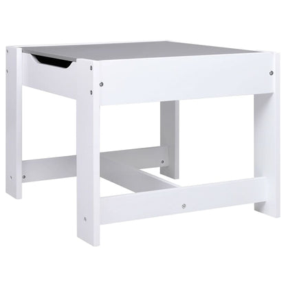 Kindertafel met 2 stoelen MDF wit