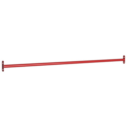Rekstok 125 cm staal rood
