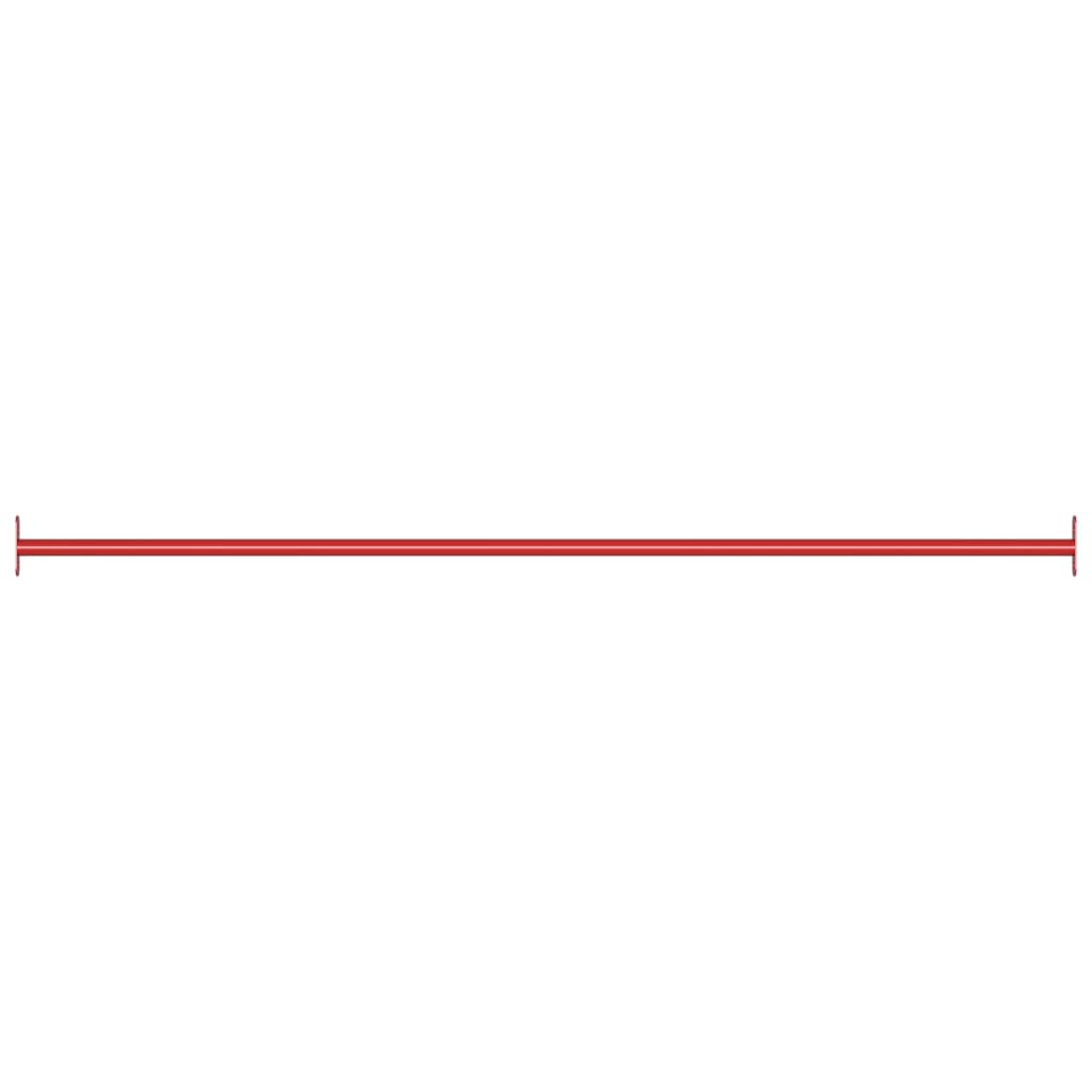 Rekstok 125 cm staal rood