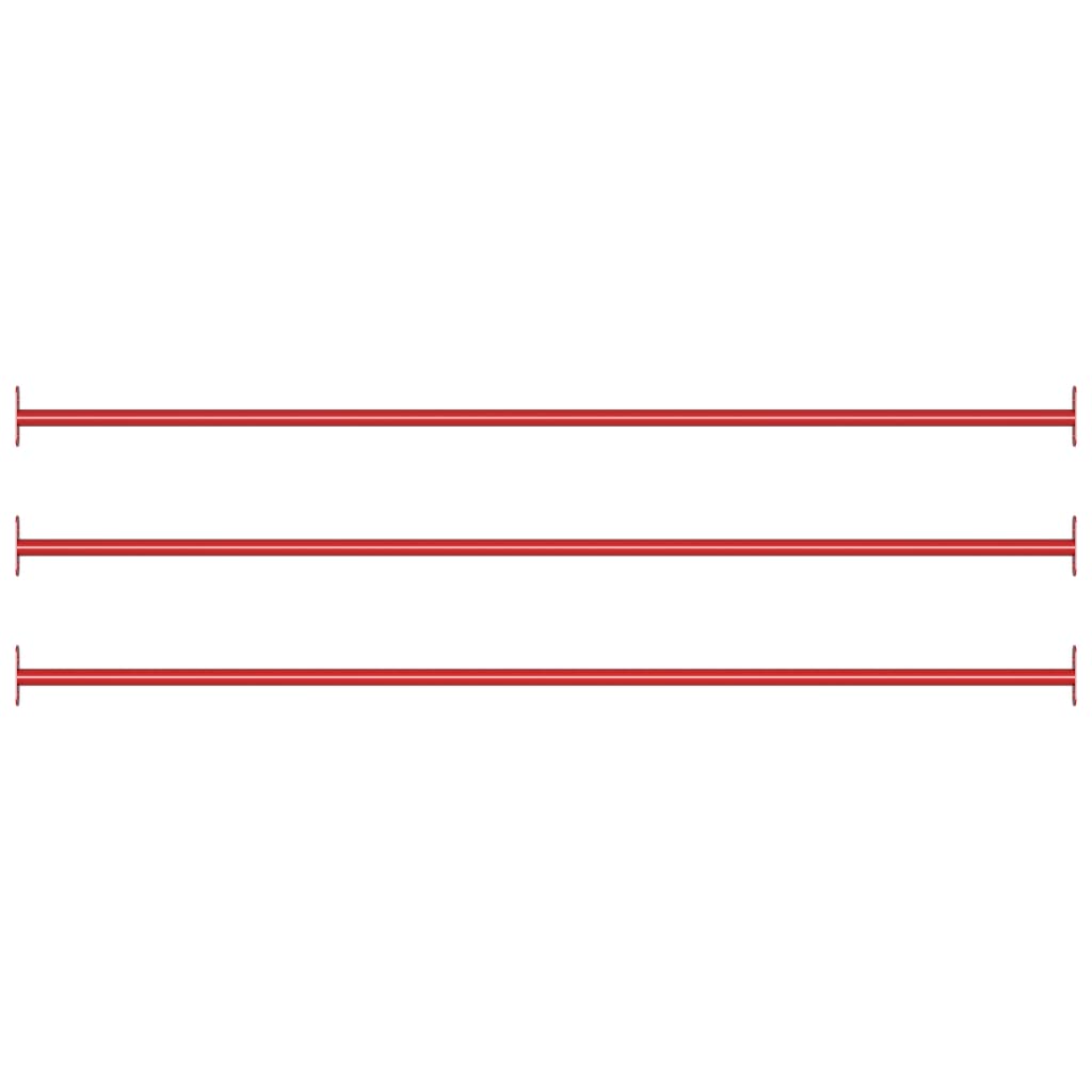 Rekstokken 3 st 125 cm staal rood