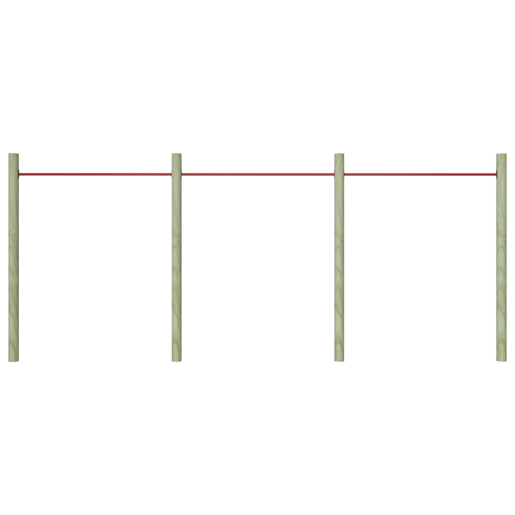 Rekstokken 3 st 125 cm staal rood