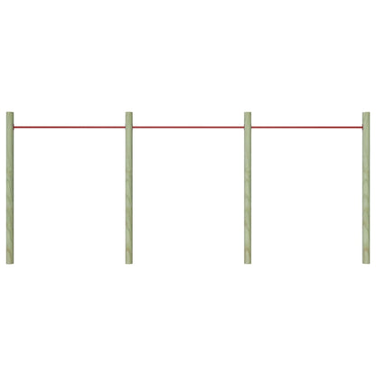 Rekstokken 3 st 125 cm staal rood