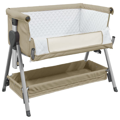 Babybox met matras linnen taupe