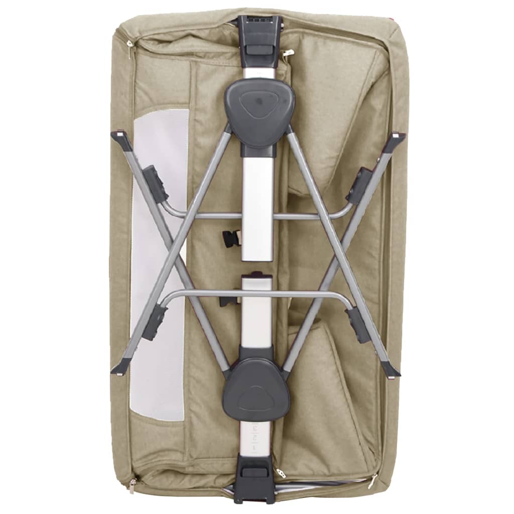Babybox met matras linnen taupe