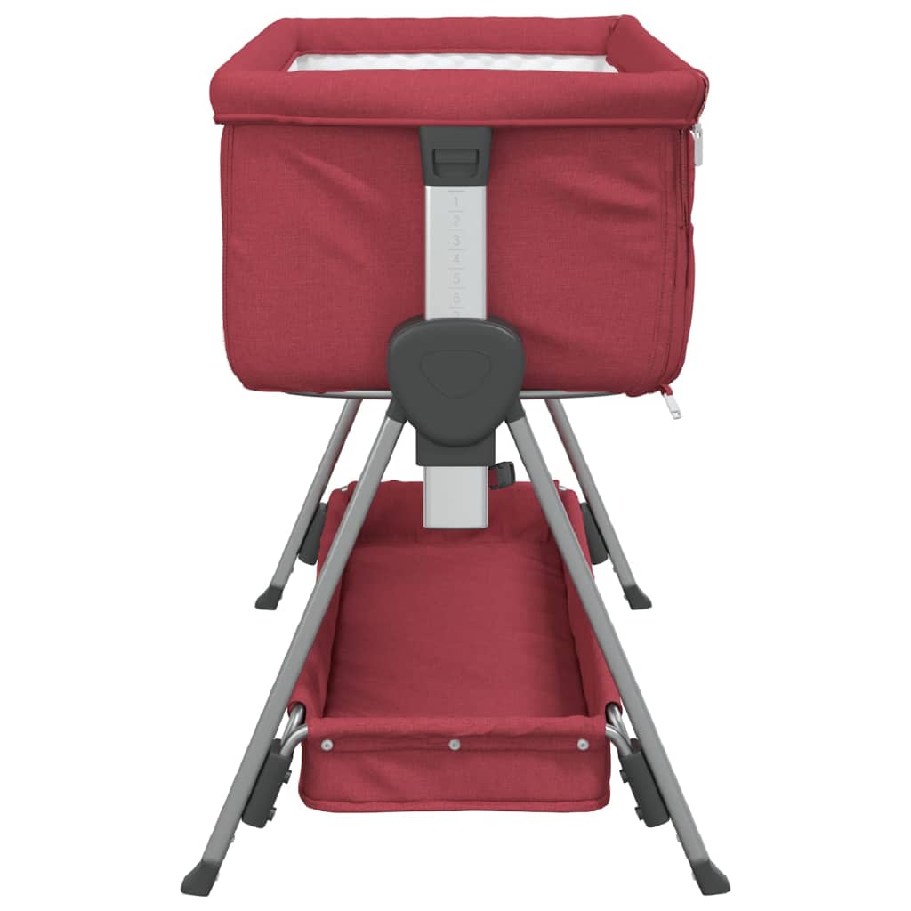 Babybox met matras linnen rood