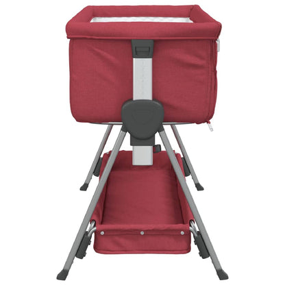 Babybox met matras linnen rood