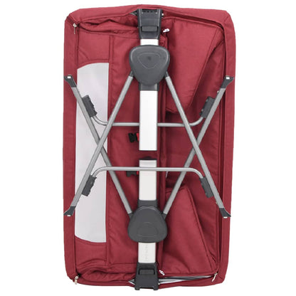 Babybox met matras linnen rood