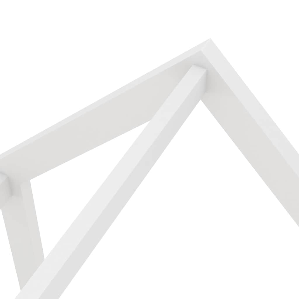 Kinderbedframe met lades massief grenenhout 90x200 cm wit