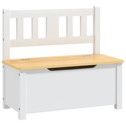 Kinderopbergbankje 60x30x55 cm MDF wit en beige