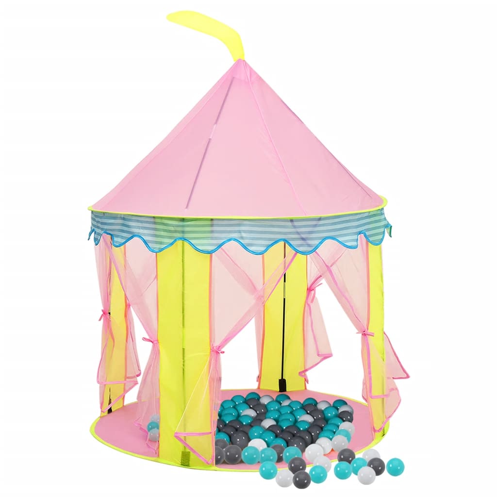 Kinderspeeltent met 250 ballen 100x100x127 cm roze