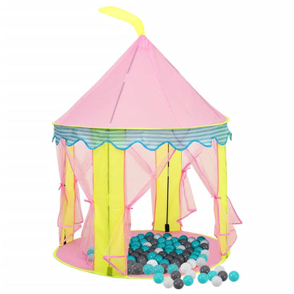 Kinderspeeltent met 250 ballen 100x100x127 cm roze