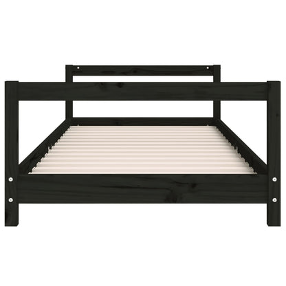Kinderbedframe 80x200 cm massief grenenhout zwart