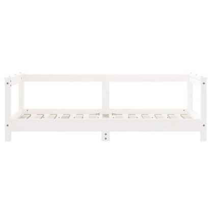 Kinderbedframe 70x140 cm massief grenenhout wit