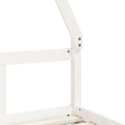 Kinderbedframe 80x160 cm massief grenenhout wit