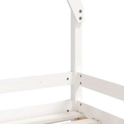 Kinderbedframe 80x200 cm massief grenenhout wit