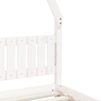 Kinderbedframe 80x200 cm massief grenenhout wit