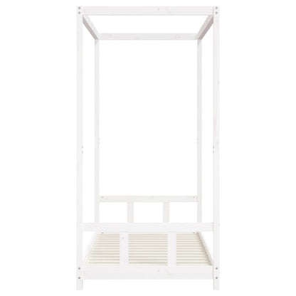 Kinderbedframe 90x190 cm massief grenenhout wit