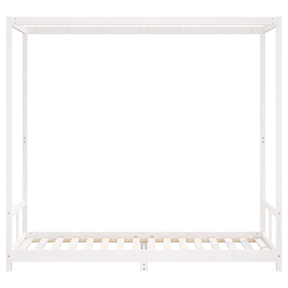 Kinderbedframe 80x200 cm massief grenenhout wit