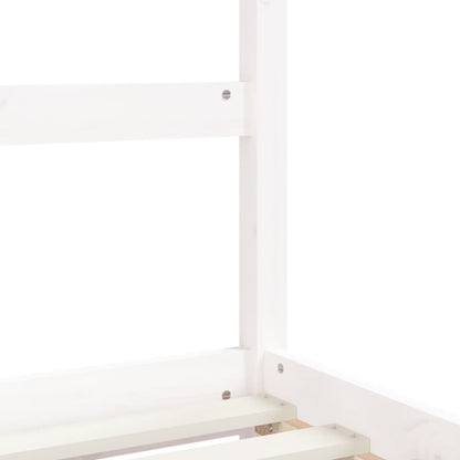 Kinderbedframe 90x200 cm massief grenenhout wit