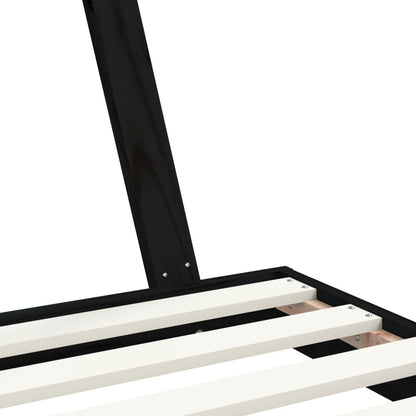 Kinderbedframe 90x190 cm massief grenenhout zwart