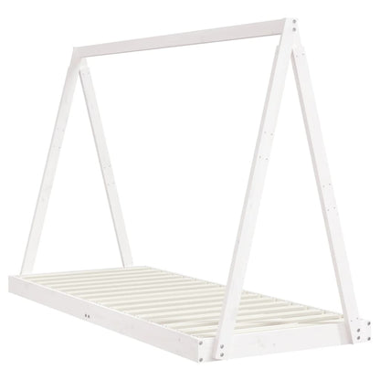 Kinderbedframe 80x200 cm massief grenenhout wit