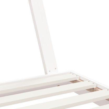 Kinderbedframe 80x200 cm massief grenenhout wit